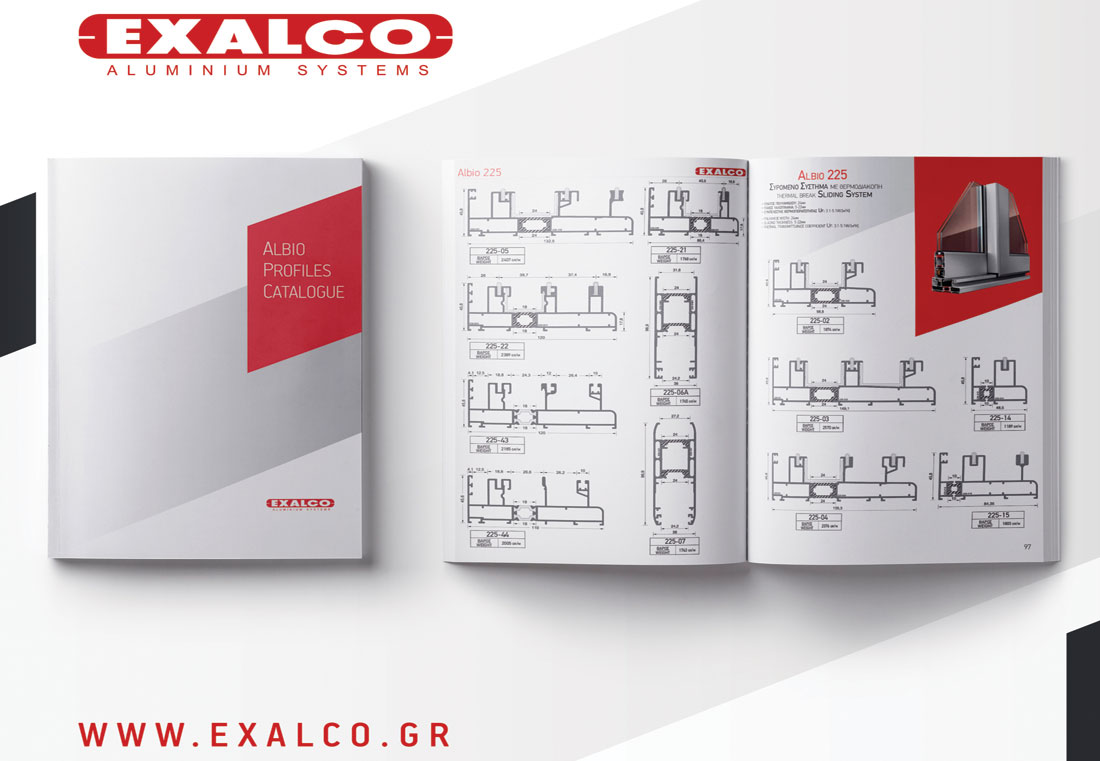 , EXALCO: Nέος συνοπτικός κατάλογος προφίλ συστημάτων ΑLBIO, Κτίσμα &amp; Αλουμίνιο