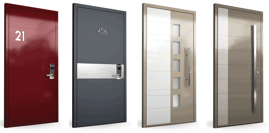 , EXALCO: Πόρτες εισόδου με θερμοδιακοπή, Κτίσμα &amp; Αλουμίνιο