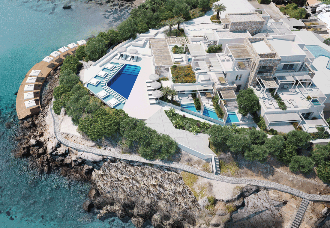 , ELVIAL: The Island Concept Boutique Hotel, Κτίσμα &amp; Αλουμίνιο