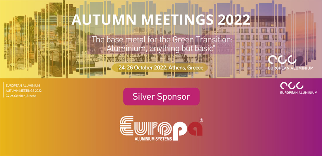 , Η EUROPA Silver Sponsor στα “European Aluminium Autumn Meetings 2022”., Κτίσμα &amp; Αλουμίνιο