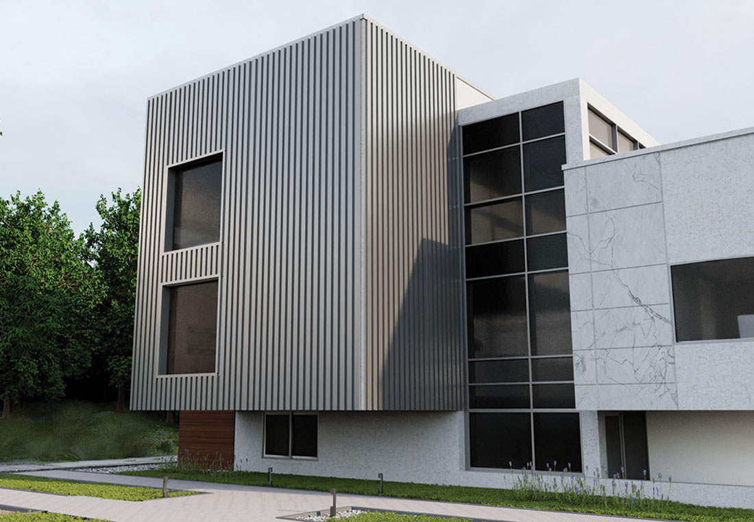 , EXALCO CLADDING: Σύστημα αλουμινίου επένδυσης τοίχου και οροφής, Κτίσμα &amp; Αλουμίνιο