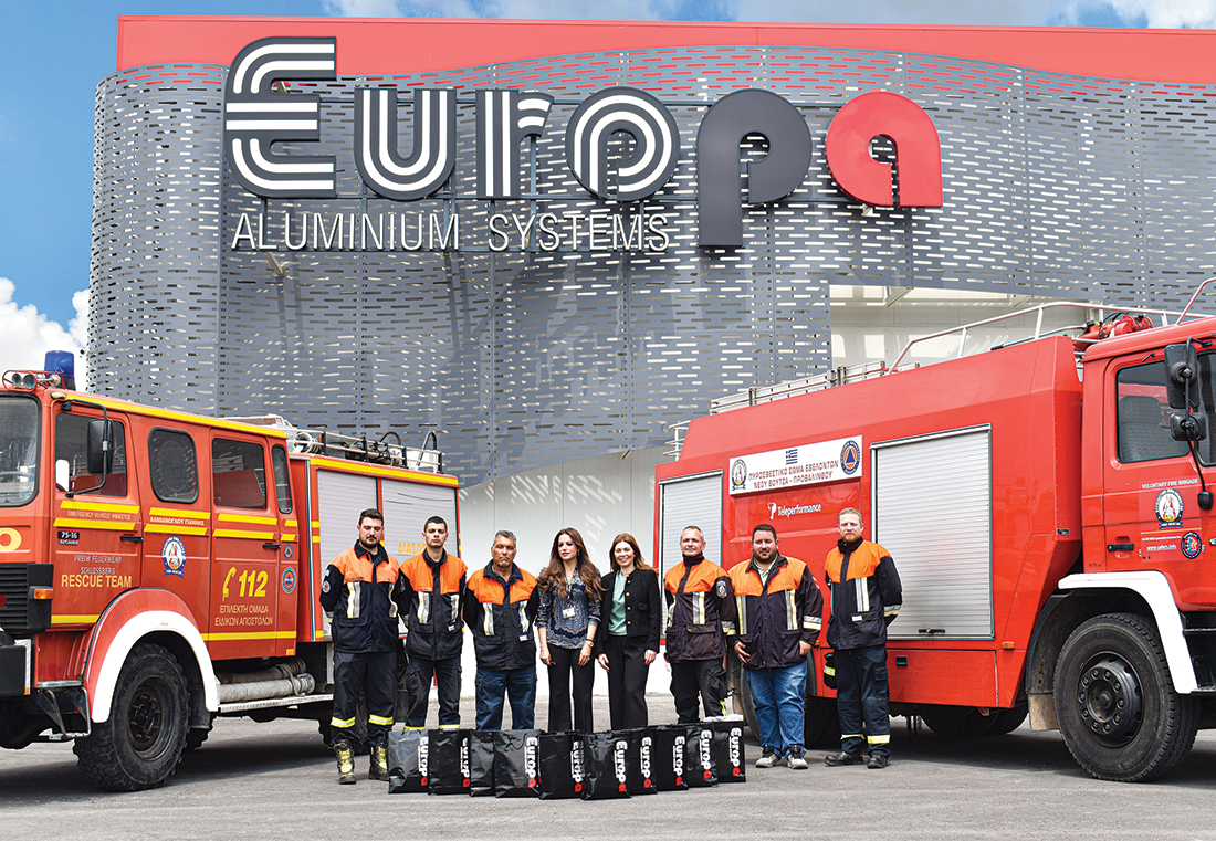 , EUROPA: Χορηγία στο Σώμα Εθελοντών Πυροσβεστών Ν. Βουτζά, Κτίσμα &amp; Αλουμίνιο